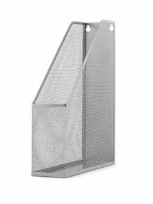 Revistero/archivador de lujo de malla de acero (1 unidad, negro, plateado),Organizador De Documentos De Malla Metálica En Negro Y Plata, Soporte Vertical Para Revistas Con Diseño Transparente Y Fácil De Colgar, Archivador De Escritorio Resistente Y Duradero, Ideal Para Estudiantes, Oficinistas Y Amantes Del Orden, Portadocumentos Compacto Y Espacioso, Para Organizar Libros, Revistas O Papeles En La Oficina, Escuela O Hogar, Soporte Para Documentos Multiusos, Accesorio De Oficina - Estante para archivos - Ver 2