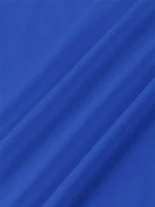 Camiseta de Moda con Estampado de Mariposas - Diseño Exquisito, Tela Pura, Ligera Elasticidad, Cuello Redondo Casual, Manga Corta, Adecuada para Todas las Temporadas, Diseño de Patrón Geométrico Suave - Azul - Ver 3