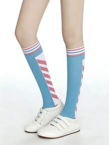 1 Pair Women's Early Spring New Casual Sports Pilates Jump Rope Compression Socks - Multicolor - View 7