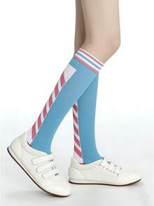 1 Pair Women's Early Spring New Casual Sports Pilates Jump Rope Compression Socks - Multicolor - View 8