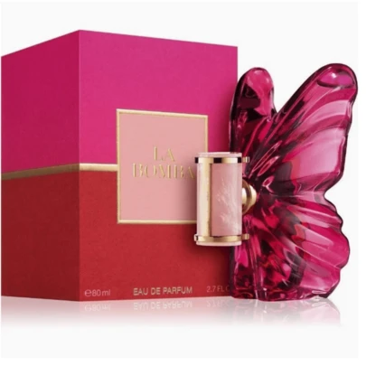 ITSRT La Bomba Women's EDP | Magenta Butterfly Bottle, 75ml, 2.53oz, Rich Floral And Fruity Flavors, Charming Atmosphere