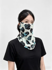 1pc Unisex Summer Ice Silk Breathable Quick-Dry Face Mask - Covers Face & Neck, Suitable For Motorcycle, Cycling, Commuting, Travel And BeachSun Protection Essentials In Summer - Unisex Face Mask - View 5