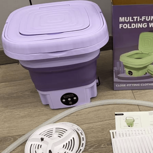 A Mini Foldable Washing Machine / Household Underwear And Undergarment Cleaner, With Washing And Spin-Drying Functions In One / 3 Timing Settings, Compact And Portable Body, Suitable For Home / Hotel / Travel Use.