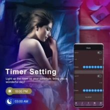 智慧臥室 LED 燈條 RGB 燈帶,App 與遙控控制,音樂同步,定時功能,適用客廳、房間裝飾,生日禮物、節日與婚禮裝飾 - 彩色 - 查看 4
