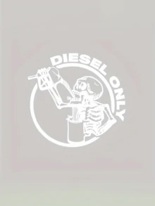 Funny Skull Fuel Label Sticker, Vinyl Fuel Tank Cap Decal, Car Modification/Computer Decoration Sticker - A - View 7