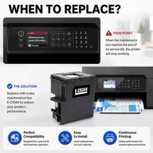 适用于 EcoTank ET-2840、ET-4810、XP-4200、WF-2930、XP-4100、XP-4105、XP-4205、WF-2850、WF-2830、WF-2950、ET2840、ET4810、XP4200、WF2930、XP4100 打印机的 C9344 维护盒，C12C934461/9344 墨水维护盒 - 查看 2