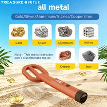 TREASURE HUNTER TREASURE-HUNTER GT128 Underwater Metal Detector, 4.2 Inch Coil, 30cm Detection Depth, Handheld Diving Detector With LED Light, Sound And Vibration Alarm, For Treasure Hunting - Orange - View 7