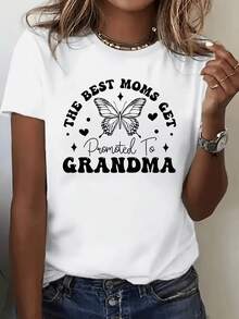 Mariposa que simboliza la transformación y el amor entre generaciones con corazones y mensaje para madres orgullosas camiseta de mujer casual moderna cómoda para regalo familiar - Blanco - Ver 8