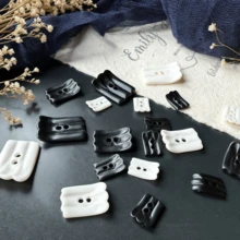 10 Pieces Of New Two-Eye Button Decorations - Resin Decorative Button Fasteners - Hair Accessory Parts - Clothing Accessory - Knitting Cardigan Buttons - Chinese Style - 10pcs - View 1