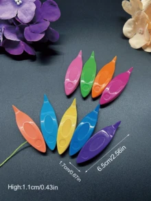 9pcs/Pack Random Color Mini Shuttle Lace Weaving Tool, 65*18*10mm Handloom Weaving Shuttle - Phoenix Eye Shuttle Small - View 8