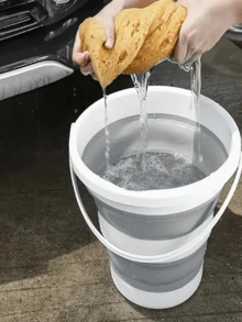 2件組（可折疊水桶 + 可折疊鏟子）－便攜式水桶、可折疊洗車桶，適合戶外露營、釣魚與旅行；洗滌桶，易於收納；清潔用品、家用工具、商業工具 - 多色 - 查看 4