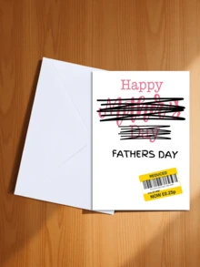 1pc Interesting Father's Day Card, Suitable For Teasing Father And Stepfather, "Happy Father's Day", Front With Delicate Texture, Back With Smooth Writing, High-Quality Father's Day Card - A - View 17