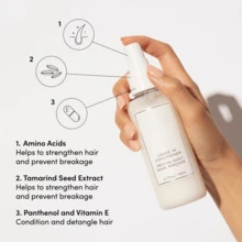 Leave-In Conditioner Anti Frizz con Keratina y Aceites Vegetales, Hidratación y Reparación para Cabello Seco, Rizado y Dañado, Spray Desenredante con Protección Térmica para Peinado Diario, 140ml - 2 piezas - Ver 3