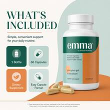 3-Pack Supply|Emma By Enclave BioActives Gut Health Formula, Professional-Grade Digestive Comfort, 60 Capsules/Bottle - 3 chai - Xem 4