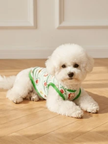 LUCKIE LABO 2pcs/Set Good Luck Avocado Funny Print Pet Vest, Physical Flea Prevention, Reduces Shedding, Insulated & Breathable, Suitable For Small And Large Dogs And Cats, Indoor And Outdoor - Multicolor - View 8
