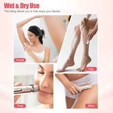 IPX7 Waterproof Dual-Head Epilator - 400mAh Rechargeable Unisex Shaver, Suitable For Face/Body, Portable Beauty Tool - Multicolor - View 7