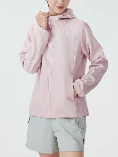 CAMEL CROWN 女士户外软壳外套，时尚舒适，防水耐磨，轻便耐穿，适合春夏徒步登山。