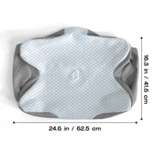 1 vỏ gối hình bướm, kích thước 24.8x16.7x5.4 inch, thiết kế công thái học, chất liệu vải thoáng mát, có thể giặt máy, phù hợp cho mọi mùa (không bao gồm ruột gối) - Màu xanh lam - Xem 2