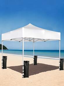 1/2pcs Heavy Duty Canopy Weight Bags, Thick Tent Sandbag Weights Up To 40kg, Black Universal Fit For Gazebo, Sun Shade, Outdoor Tent Stabilizing - A - View 3