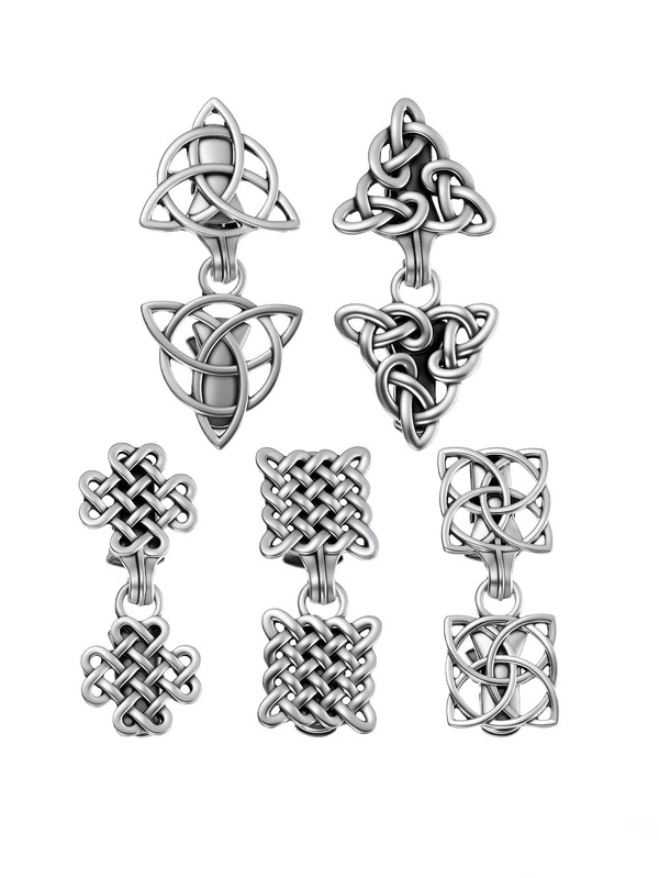 3/4/5 Piezas Clips para Chal / Broches para Capa / Clips para Cárdigan - Broches Vintage para Cuello, Capa y Chal, Juego de Alfileres para Chal en Tono Plateado y Dorado | Accesorios Glamorosos para Bodas, Bailes de Graduación y Fiestas Festivas
