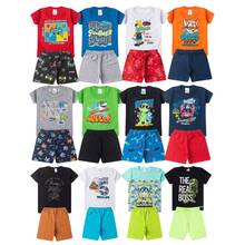 10-Piece Children's Summer Set For Boys (Ages 1-16) - 5 T-Shirts + 5 Shorts - Kit Of 5 Sets (5 T-shirts + 5 Shorts) - View 5