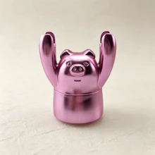 Pink/Gold Limited Edition Cute Pig/Cat Style Grinder, Hand-Raising Pig/Cat Style Grinder That Can Be Used As A Phone Stand, Smoking Accessory Grinder, Perfect Gift For Girlfriend! Holiday Gift! - Gold-cat - View 2