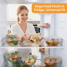 100pcs/200pcs/300pcs  Elastic Food Preservation Wrap Covers, Food PE Film Bags, Disposable Bowl Sealing Covers, Kitchen Food Storage Shelves, Kitchen Supplies, Kitchen Tools, Commercial Heavy-Duty Food Protective Covers. - Color - View 6