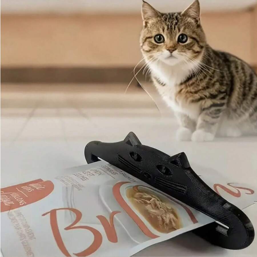 猫粮挤压器，猫粮分配器，便携式猫形肉酱管挤压器，符合人体工学的手柄设计，耐用塑料材质，易于操作和清洁 - 多色 - 查看 1