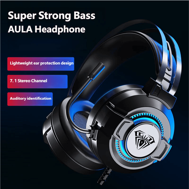 AULA S602 S605 S606 Wired Headphones/Earsets With USB 3.5mm Interface, Suitable For Laptops, Desktops, And Gaming.