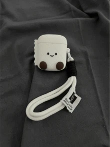 1 chiếc ốp bảo vệ tai nghe Bluetooth hình cuộn giấy vệ sinh dễ thương, ngộ nghĩnh kèm dây đeo cổ tay, tương thích với Apple thế hệ thứ 4, Pro thế hệ thứ 3, ốp bảo vệ silicon 2/1 cho Pro 2. - Nhiều màu - Xem 4