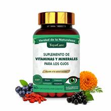 ToyoCare Suplemento de Luteína y Zeaxantina, 60 Tabletas, Fórmula para Cuidado Ocular Diario, Apoyo Visual, Antioxidantes, Bienestar General, Vitaminas para Ojos - Una botella - Ver 1