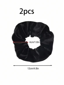 2件/1件天鵝絨髮圈附隱藏口袋，多功能髮飾收納袋，拉鍊彈性髮帶可用於存放硬幣和小物品，附鑰匙隱藏隔層 - 多色 - 查看 14