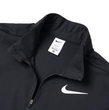 Jaket Nike Dri-Fit Solid Color Logo, Cepat Kering, Bernapas, Tahan Angin, Kerah Tegak, Jaket Olahraga dan Kasual Serbaguna untuk Pria - Hitam - View 4