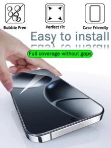 6pcs Phone Screen Protector, Ultra Clear, Anti-Fingerprint, 9H Hardness Tempered Glass Film, Anti-Scratch, Easy Installation, Fits Phone Case, No Bubbles, Suitable For Redmi Mi - Clear - View 8