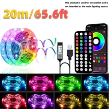 3-100 Ft LED Strip Lights With 44-Key Remote And App Control, Color Changing Sync With Music, Dimmable, Timing, Voice Control For Room Decor, Gaming Room , Home Decoration, Holiday Party - Multi-color light - View 12