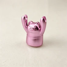 Pink/Gold Limited Edition Cute Pig/Cat Style Grinder, Hand-Raising Pig/Cat Style Grinder That Can Be Used As A Phone Stand, Smoking Accessory Grinder, Perfect Gift For Girlfriend! Holiday Gift! - Gold-cat - View 5