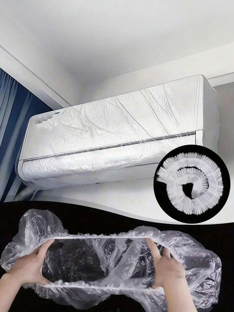 1/10/20pcs Transparent Disposable Dust Cover, Fully Enclosed Waterproof & Dustproof Protective Cover, Suitable For Air Conditioner, Fan, Oven And Other Small Household Appliances, Portable Home Storage Cover, Suitable For Travel, Beach, Camping, Graduation, Wedding, Mother's Day Women's Gift - L - View 1