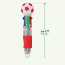 Sports Ball Top 6-Color Retractable Ballpoint Pen, Multicolor Smooth Writing Pen With Soft Grip, Sports Theme Student Stationery For School Supplies, Back To School, Study Notes, Journaling & Classroom Rewards - A - View 5