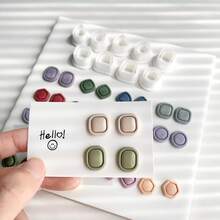 4/5件套聚合物粘土耳环切割模具，小巧创意首饰手工工具，软粘土手工首饰制作工具，手工耳环模具 - 白色 - 查看 5
