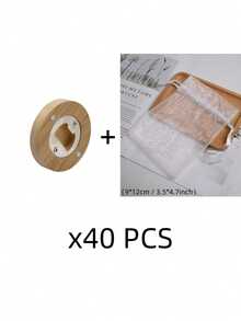 40/20/10個竹製圓形磁性開瓶器 DIY 可客製化、可雕刻、可上漆，打造個性化原創設計，木製冰箱磁鐵，適合婚禮伴手禮、婚禮桌卡、新娘派對、嬰兒洗禮、復活節、聖餐禮、洗禮、生日派對、畢業派對禮物 - 卡其色 - 查看 12