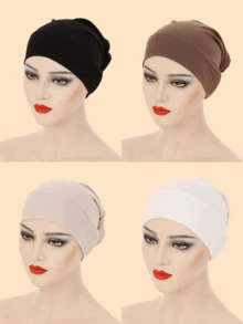 Casual Silky Solid Color Non-Slip Beanie - Multicolor - View 4