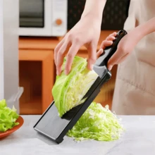 1PC V-Knife Multifunctional Vegetable Slicer, Cabbage Slicer, Vegetable Slicer, Salad Potato Cucumber Peeler, Carrot Shredder, Cabbage Slicer, Kitchen Cutting Tool, Multifunctional Handheld Potato Cucumber Slicer, Fruit Slicer, Available In 6 Colors - Multicolor - View 7
