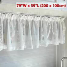 1pc Spring/Summer White Chiffon Breathable Simple Solid Color Table Skirt, Suitable For Home Party, Holiday Celebration, Living Room, Kitchen, Cabinet, Cafe, Restaurant, Daily Decor - White - View 11
