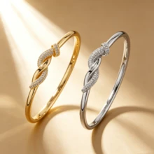 JOJELOO Vòng tay Zirconia khảm siêu nhỏ độc đáo, sang trọng kiểu Âu và Mỹ, vòng tay hở cao cấp tinh tế, đa năng, lý tưởng cho phụ nữ đeo hàng ngày, dự tiệc, Ngày của Mẹ, Giáng sinh, Năm mới. - vòng đeo tay - Xem 7