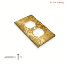 1 cái [in 2D] Bảng điều khiển công tắc đèn họa tiết hoa vàng, thích hợp cho nhà bếp, nhà nông thôn, phòng ngủ, phòng tắm, trang trí nghệ thuật, không dùng pin, không dây, phù hợp với công tắc tiêu chuẩn. - Nhiều màu - Xem 12
