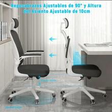 para Gaming, EscritorioOfertasErgonmica con Reposacabezas, Ajustable y conSoporte Lumbar Respaldo de Malla TranspirableReposabrazos Abatibles de 90 Giratoria 360 - BIANCO - Visualizzare 7