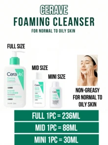 CeraVe Soothing & Purifying Foaming Facial Cleanser, Suitable For Normal To Oily Skin, Available In 30/88/236ml Sizes, Oil Control & Skin Barrier Repair, Containing Complementary Amino Acids, Triple Ceramide, Niacinamide And Sodium Hyaluronate, 0% Irritating Additives, Gentle Daily Cleansing. - CeraVe Salicylic Acid Soothing Cleansing Foaming Gel - View 4