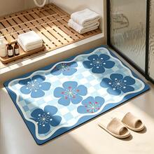 1件装ins风棋盘花纹硅藻土地垫，清新浴室门垫，爆款玄关卧室装饰地垫，完美适配浴室入口、梳妆台、玄关、阳台、卧室入口、化妆台区域 - 彩色 - 查看 7