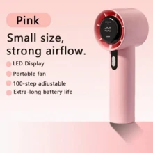 便攜式手持風扇，100段可調速迷你USB充電風扇，配備可充電電池，大風量，散熱快，長效續航，適合旅行與戶外使用，可充電便攜風扇，完美的生日或節日禮物，感恩節、萬聖節、聖誕節、復活節的理想選擇，給女性的創意禮物，家居裝飾，貼紙，露營必需品，節日必需品，節日用品，生日禮物 - 彩色 - 查看 29