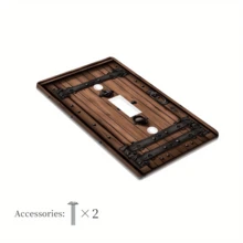 1pc Vintage Decorative 1-Gang/2-Gang Switch Plate Cover, Power Outlet Faceplate, Suitable For Kitchen, Home, Room Decor - Multicolor - View 6